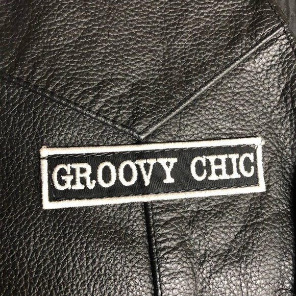 Leather Vest Western Style Biker Size 38 Patches - Picture 6 of 11